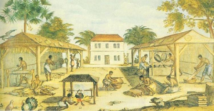 unknow artist Slaves working in 17th-century Virginia oil painting picture